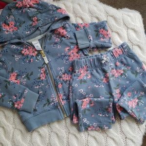 Carter's floral Hoodie and Joggers